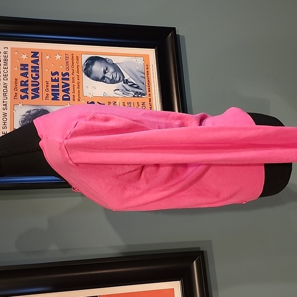 Pink Knit Button Down Cardigan Long Sleeve Sweater Medium - Picture 3 of 8